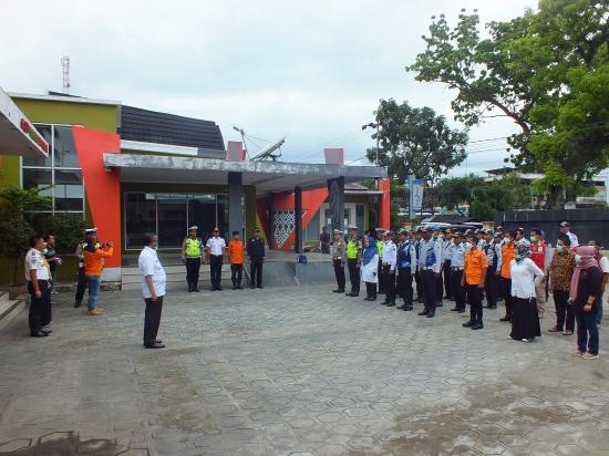 Bupati Solok H. Gusmal, SE. MM Pimpin Langsung apel Gabungan Tim Gugus Tugas Penganganan COVID 19 di